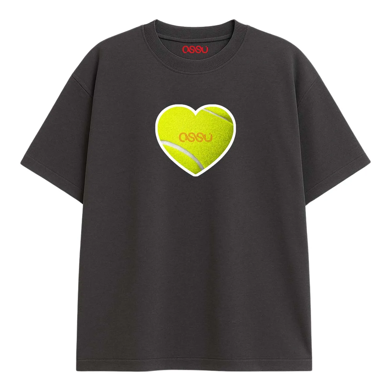 Tennis Heart Grey
